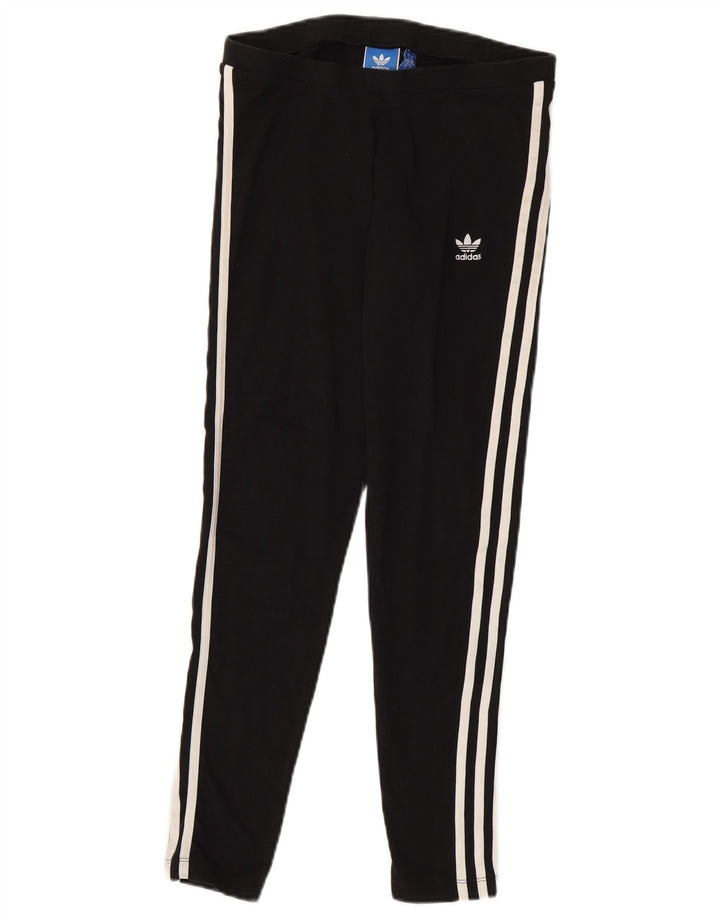 Женские леггинсы Adidas UK 14, средний черный хлопок, черный
