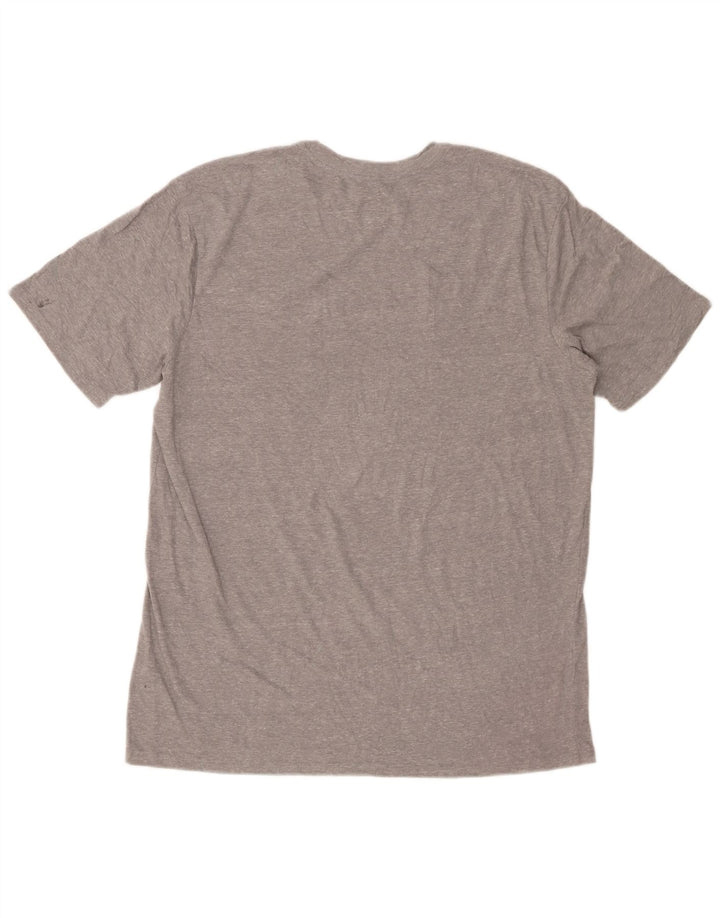 Мужская футболка с рисунком PUMA, большая серая в крапинку