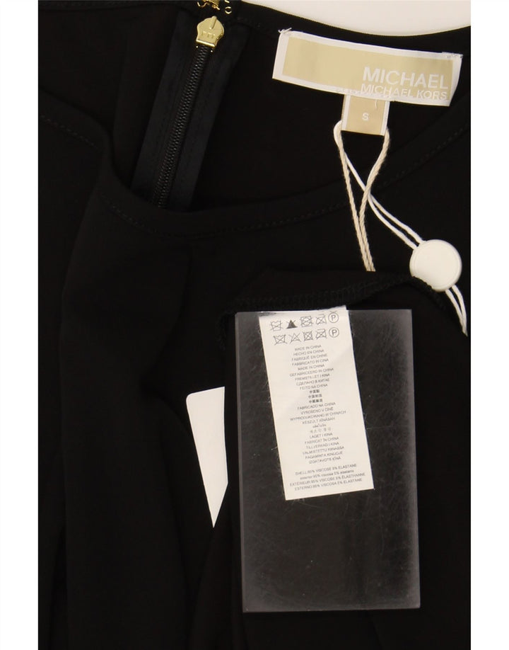 MICHAEL KORS Womens Sheath Dress UK 10 Small Black Viscose