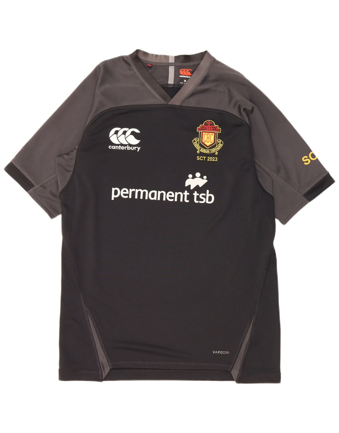 Мужская футболка Canterbury с графическим рисунком, средний черный, полиэстер с цветными блоками