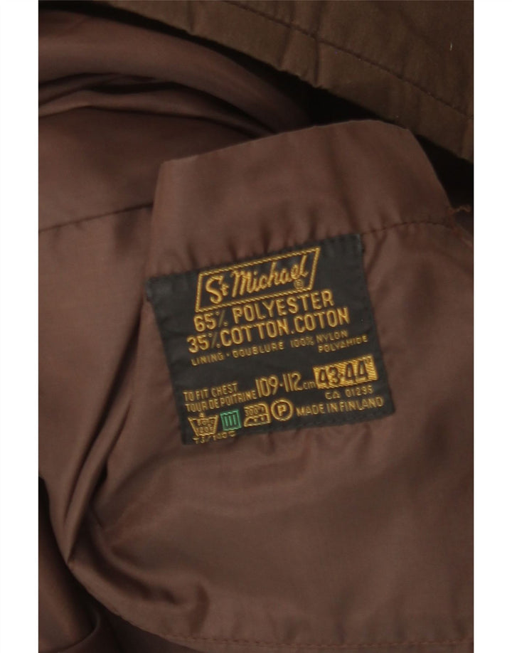 Мужская стеганая куртка St Michael UK 43/44 XL Коричневый полиэстер