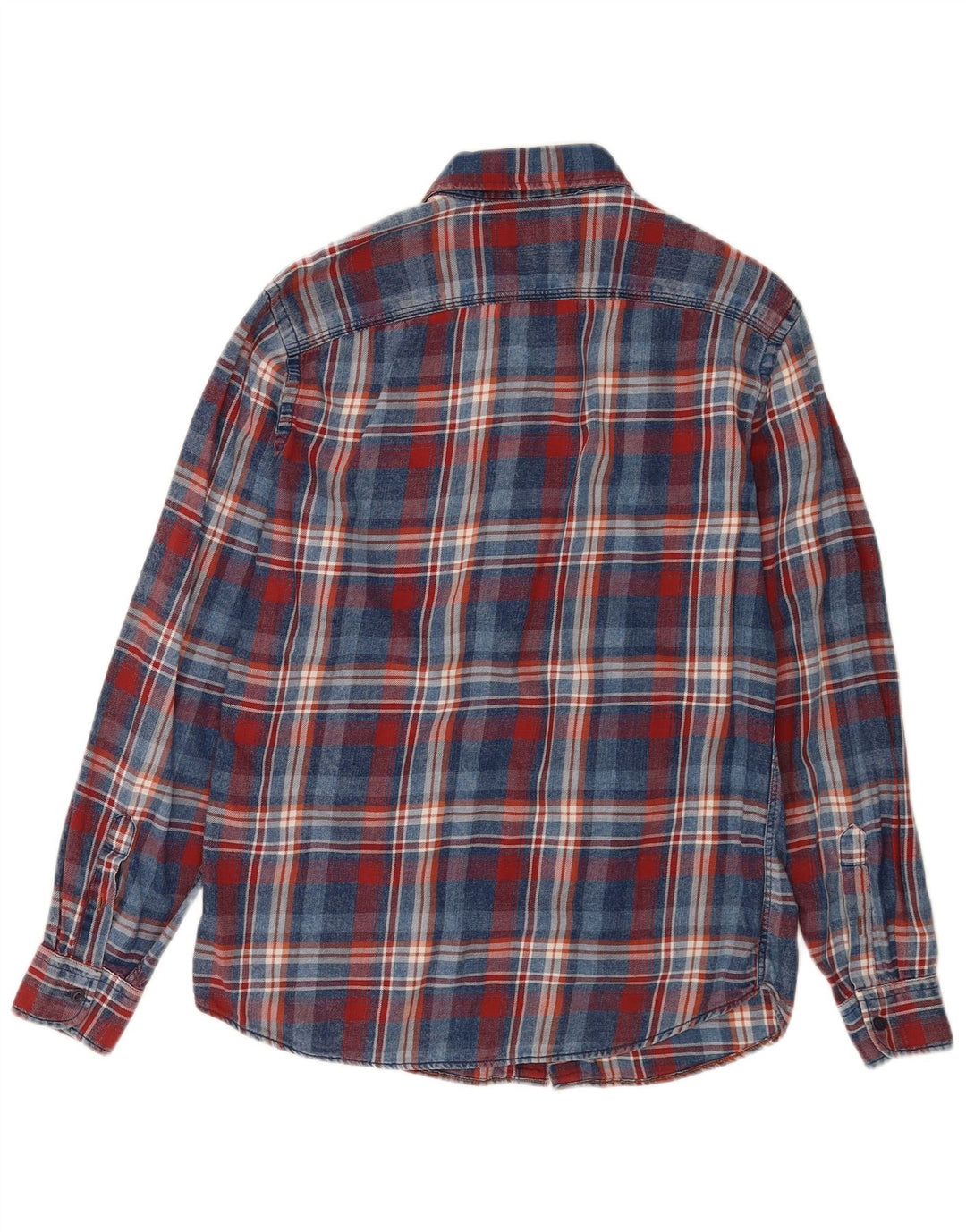 Мужская джинсовая рубашка Jack & Jones среднего размера, темно-синяя клетка, хлопок