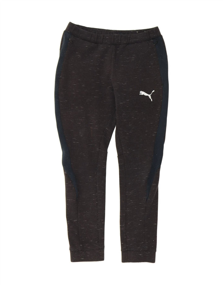 PUMA Mens Tracksuit Trousers Joggers Small  Black Colourblock Vintage Puma and Second-Hand Puma from Messina Hembry 