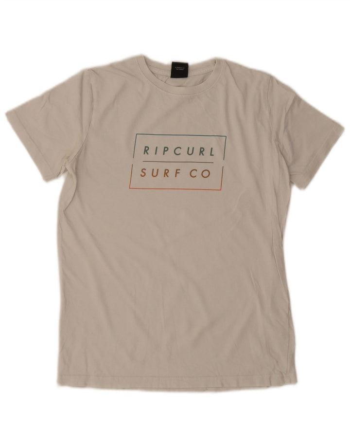 Футболка с рисунком Rip Curl для мальчиков, топ 13–14 лет, белый хлопок