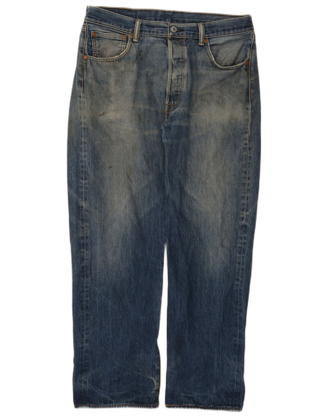 Мужские прямые джинсы Levi's 501 W36 L29 синие, хлопок