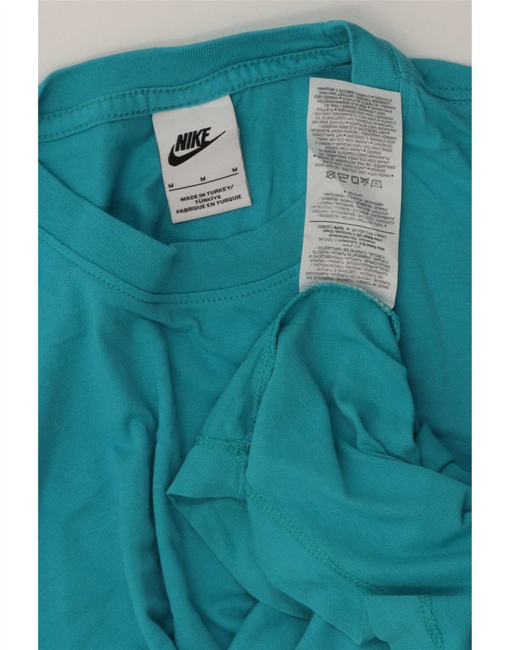 Мужская футболка Nike из хлопка среднего цвета синего цвета