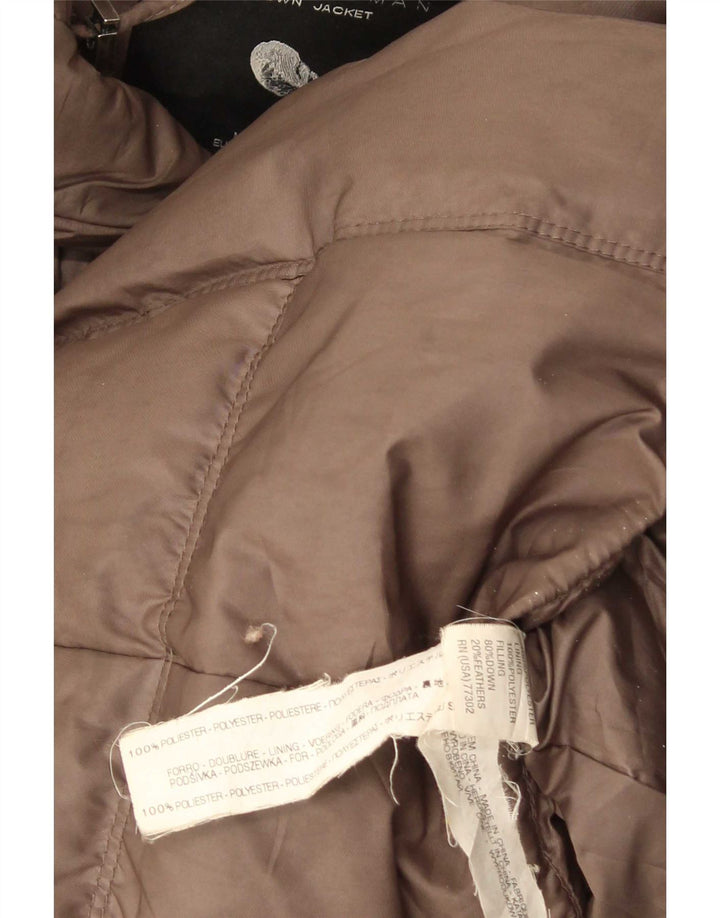 Женская стеганая куртка Zara UK 8, маленький коричневый полиэстер