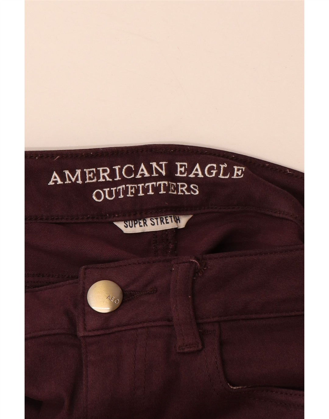 AMERICAN EAGLE OUTFITTERS Женские укороченные джинсы UK 8 Small W26 L24 Бордовые