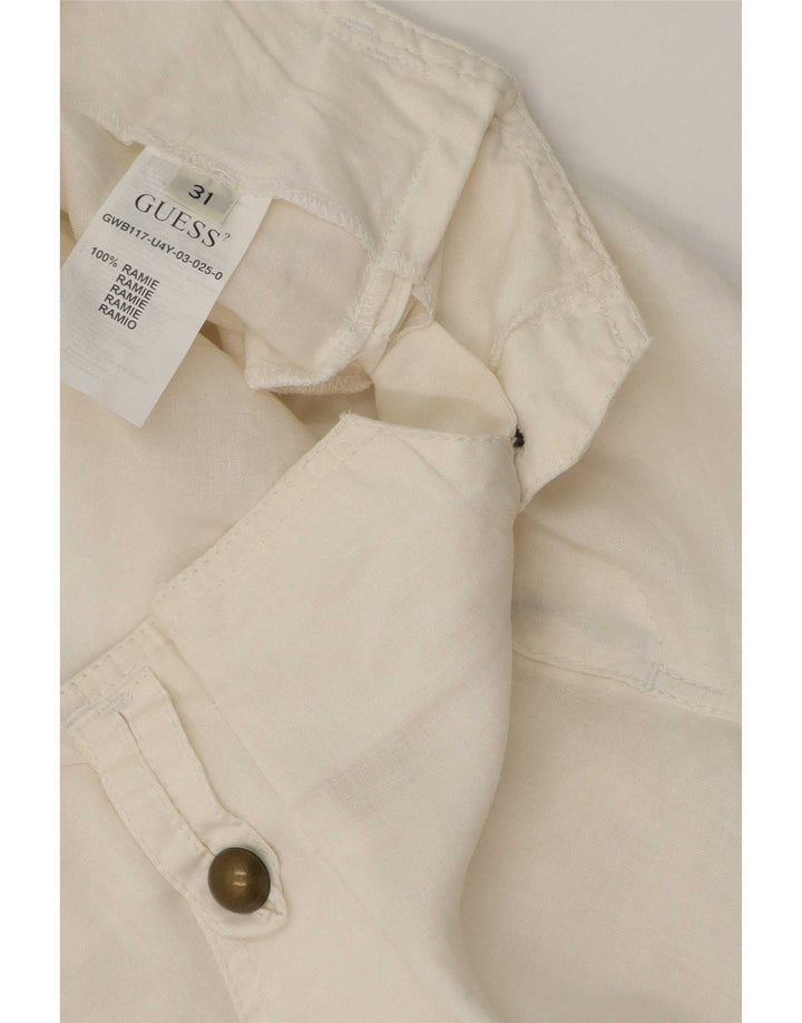 Guess Женские повседневные шорты W31 Medium White Ramie