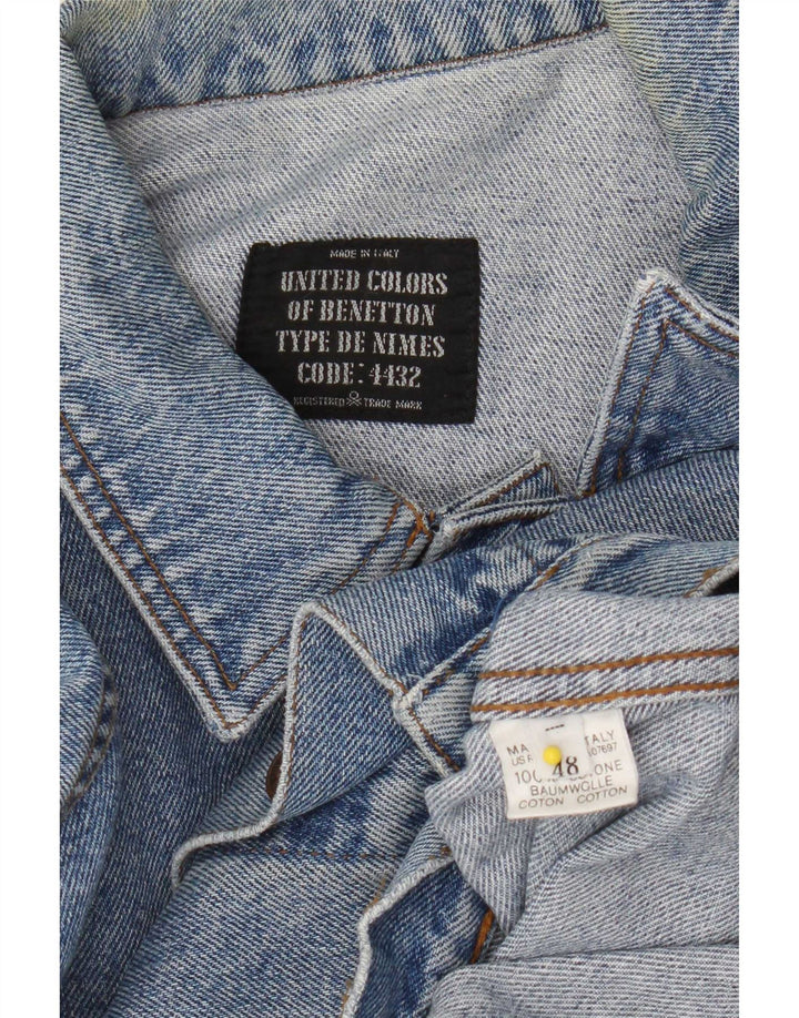 Мужская джинсовая куртка Benetton IT 48 Medium Blue Cotton