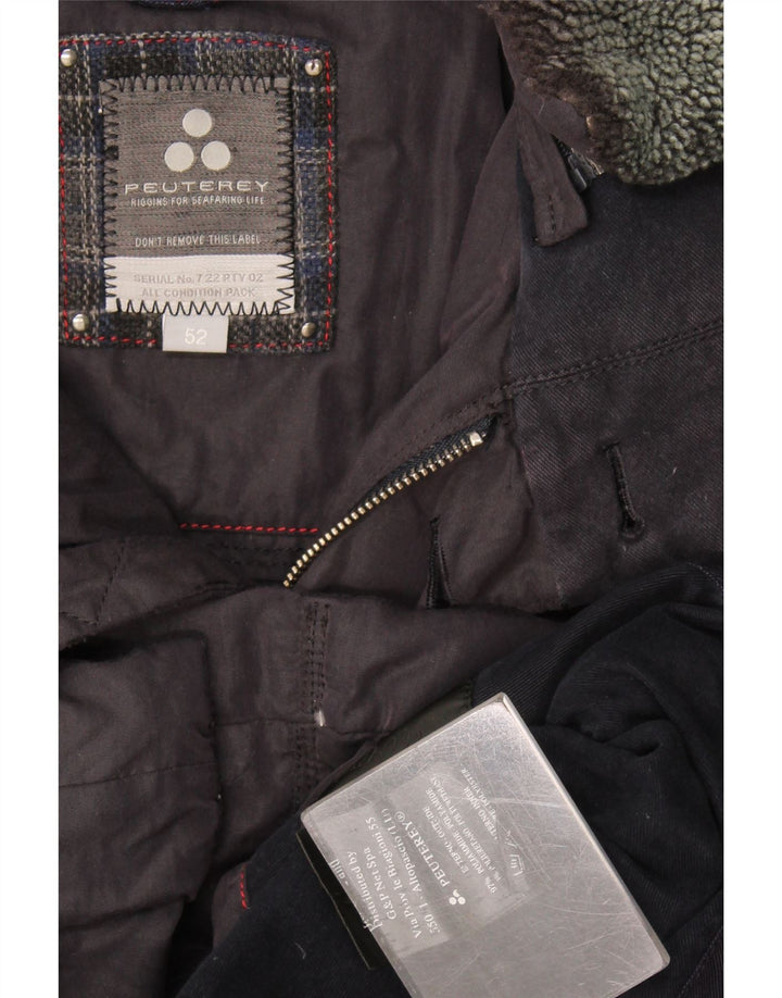 PEUTEREY Мужская стеганая куртка IT 52 XL Темно-синий хлопок