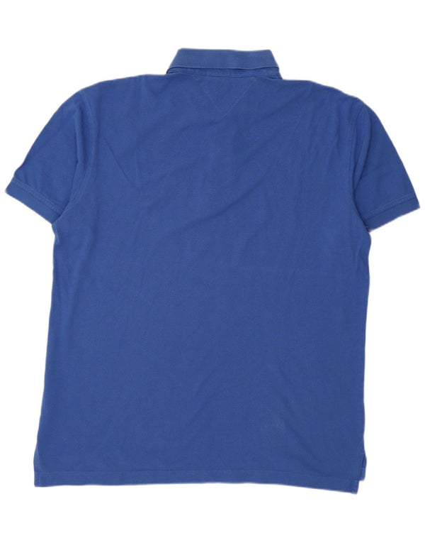 Мужская рубашка-поло TOMMY HILFIGER 2XL, синяя, хлопок