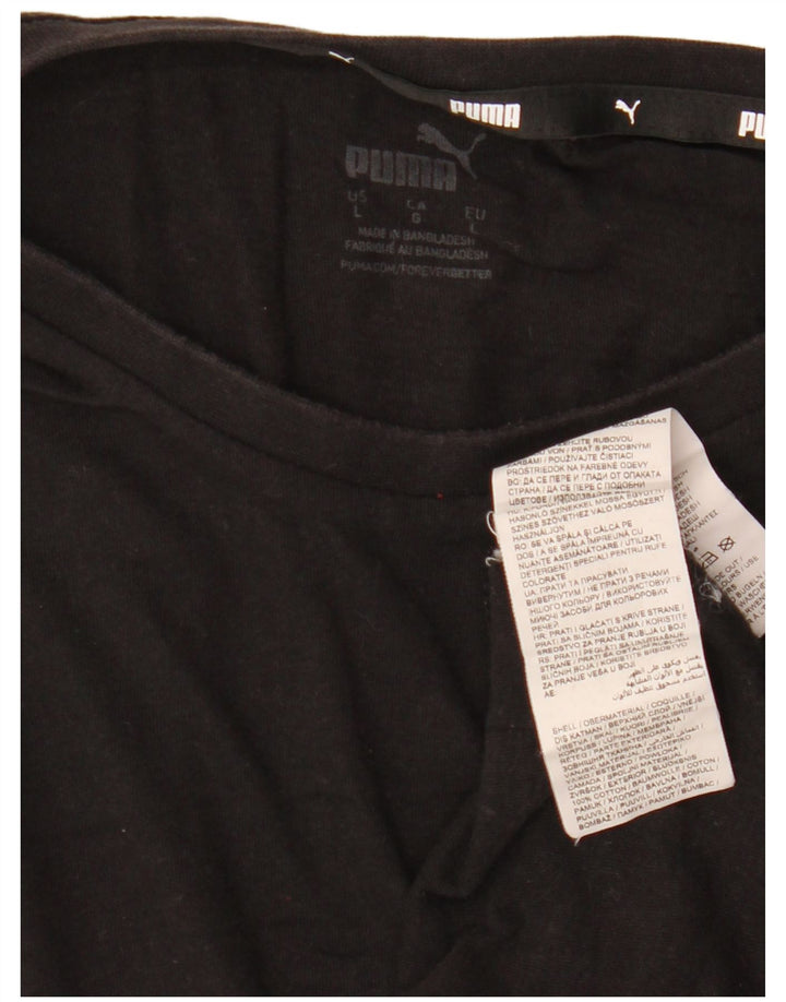 Мужская футболка с рисунком PUMA, большая черная