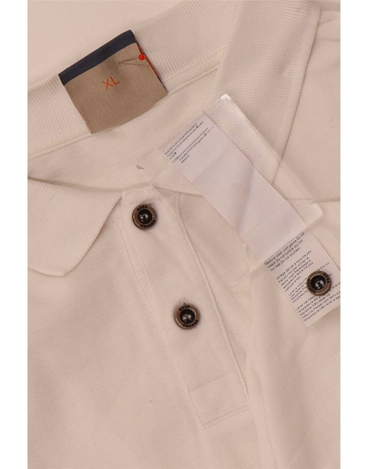 Мужская рубашка-поло Hugo Boss XL, белый хлопок