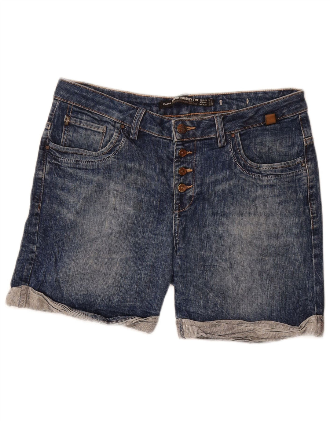 Женские джинсовые шорты ZARA EU 40 Medium W30 Синие