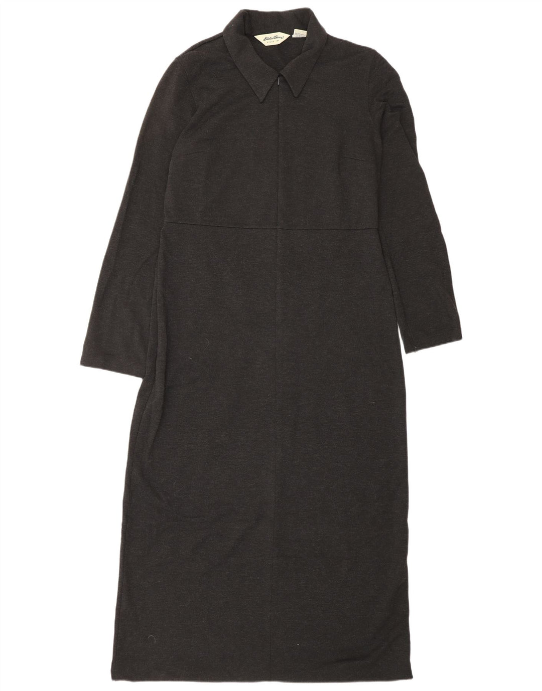 EDDIE BAUER Женское платье макси большого размера с длинными рукавами, UK 10, маленькое серое