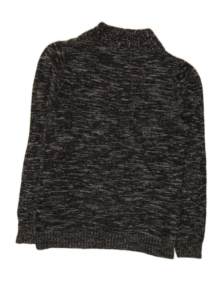 JULES Mens V-Neck Jumper Sweater Large Black Flecked Cotton Vintage Jules and Second-Hand Jules from Messina Hembry 