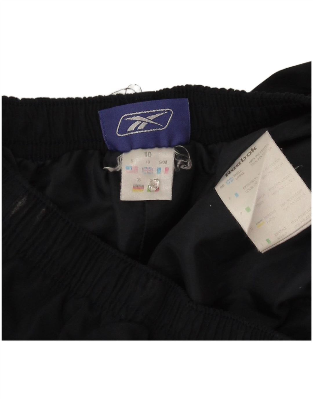 Женские спортивные брюки Reebok UK 10, маленькие, темно-синие, полиэстер