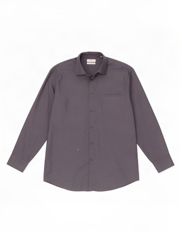 Calvin Klein Mens Regular Fit Shirt Size 16 Large Grey