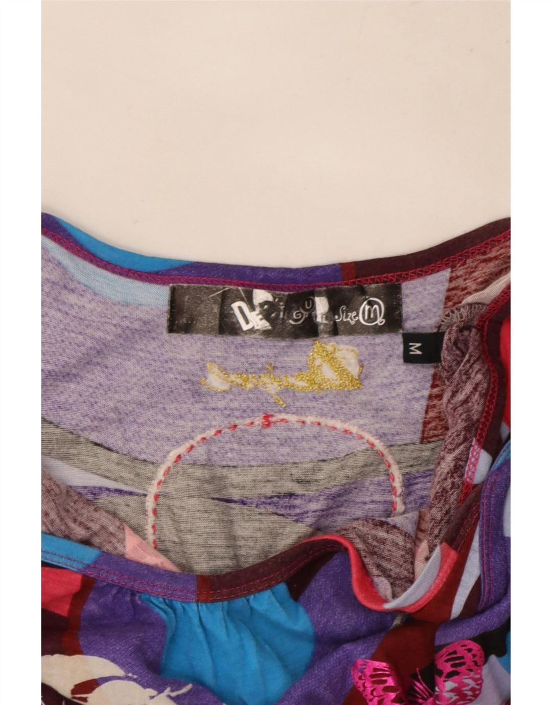 Женский топ на бретельках с рисунком Desigual UK 12, средний размер, разноцветная бабочка