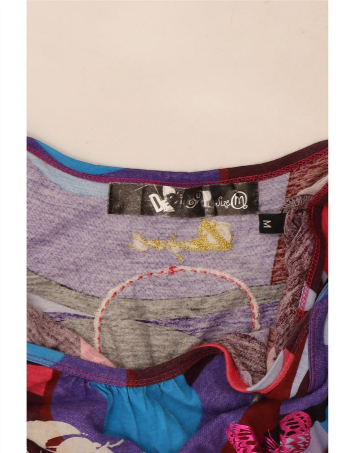 Женский топ на бретельках с рисунком Desigual UK 12, средний размер, разноцветная бабочка