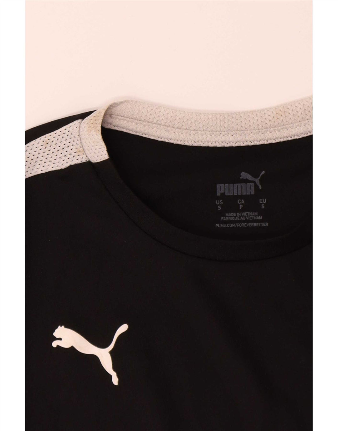 Футболка Puma для мальчиков, топ 13–14 лет, маленький черный, полиэстер с цветными блоками