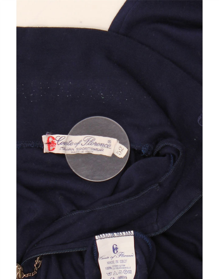 Мужской топ с воротником на молнии и длинным рукавом CONTE OF FLORENCE IT 52, большой темно-синий