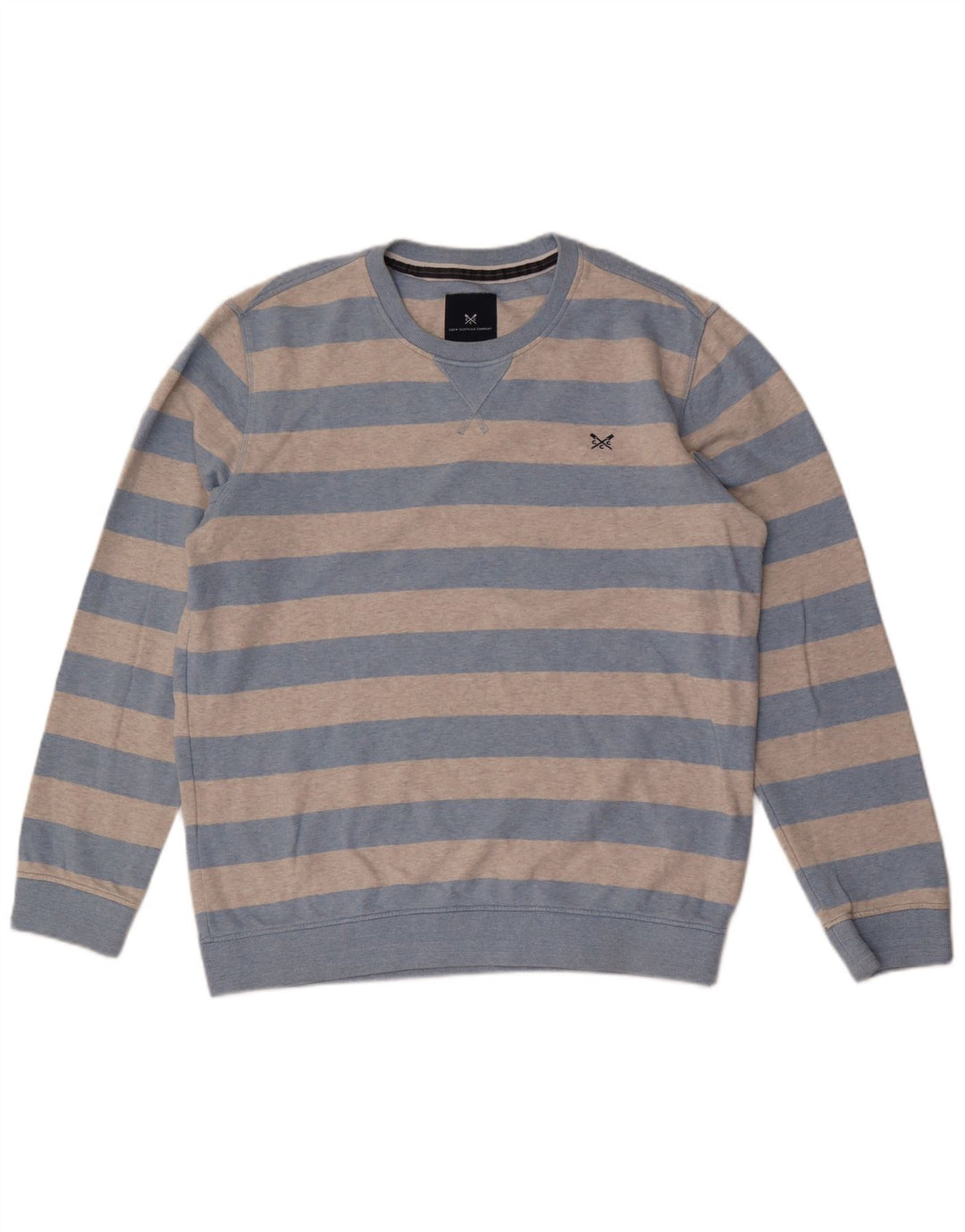 Мужская толстовка-джемпер в серую полоску, хлопковый джемпер CREW CLOTHING