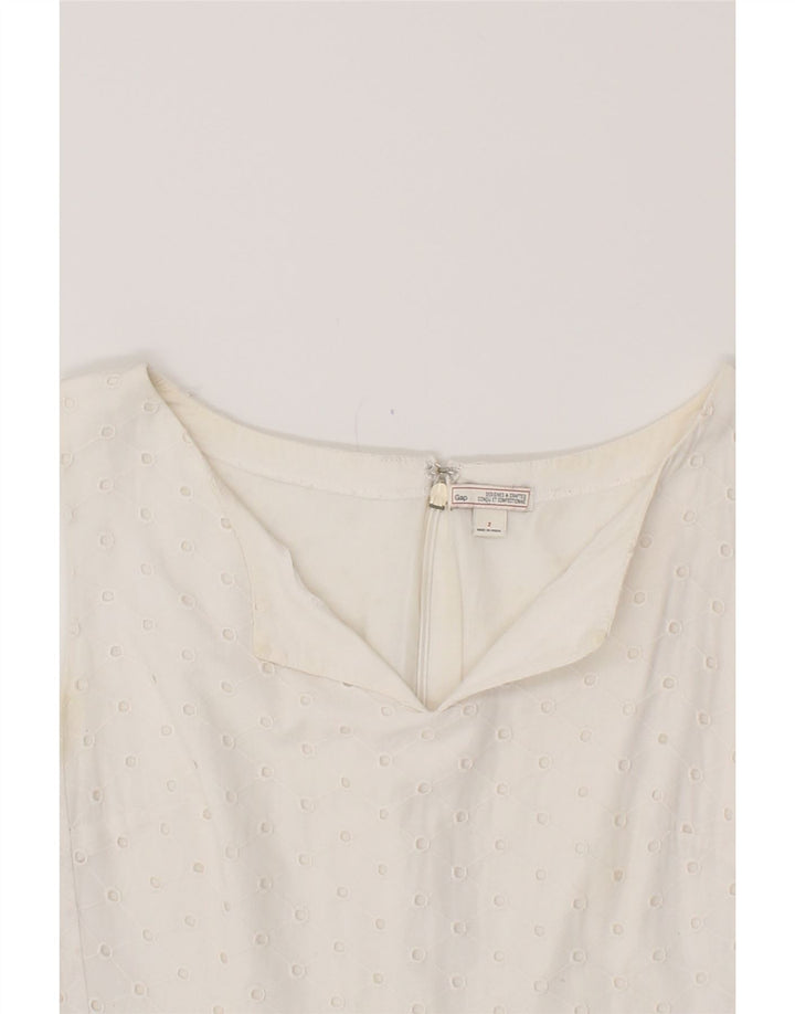 GAP Womens Sleeveless Sheath Dress US 2 XS White Vintage Gap and Second-Hand Gap from Messina Hembry 