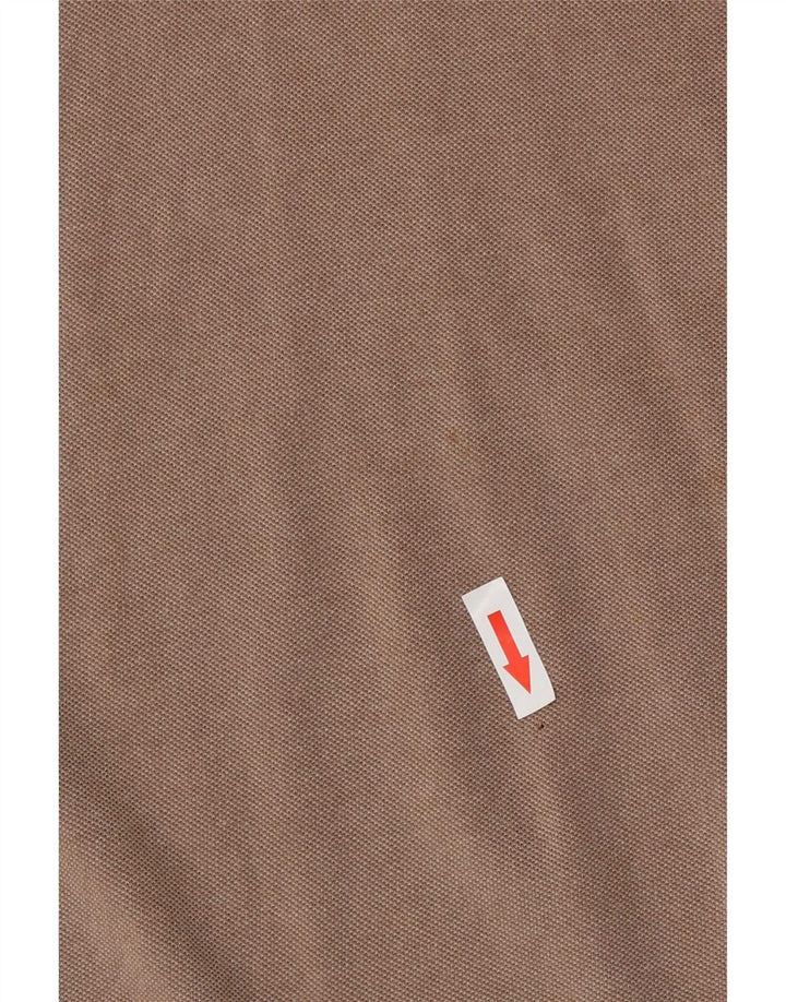 Мужская рубашка-поло приталенного кроя Fred Perry, хлопковый цвет среднего коричневого цвета