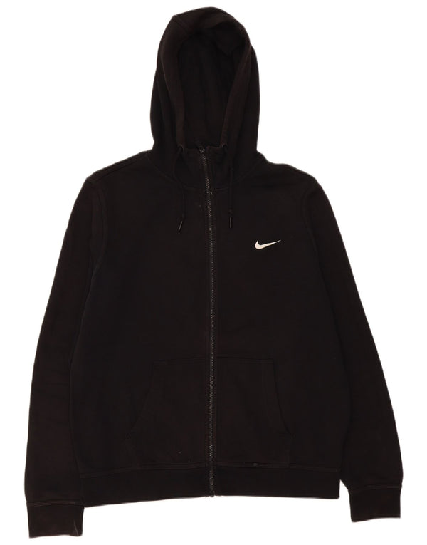 Мужской свитер с капюшоном на молнии Nike, большой черный, хлопковый