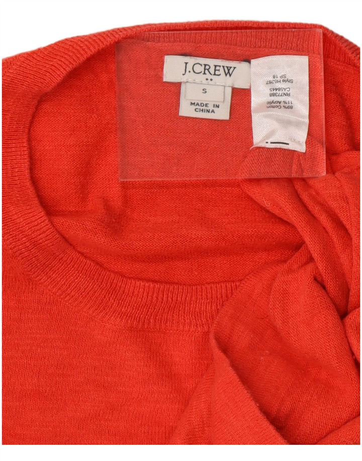 Женский джемпер с круглым вырезом J. CREW, маленький красный хлопковый свитер, Великобритания 10