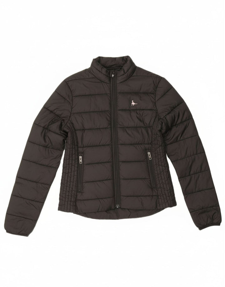 Женская стеганая куртка Jack Wills UK 8 маленькая черная из полиамида