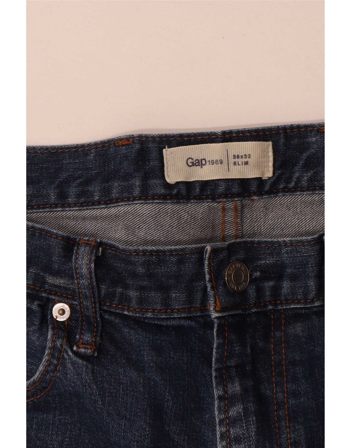 Мужские узкие джинсы Gap W36 L32, темно-синий, хлопок