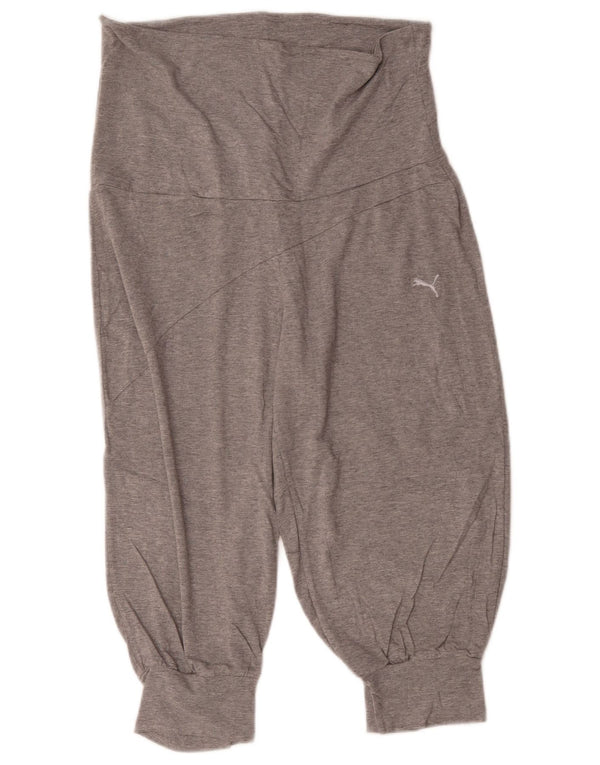 Puma Womens Capri Tracksuit Trousers Joggers UK 12 Medium Grey Viscose