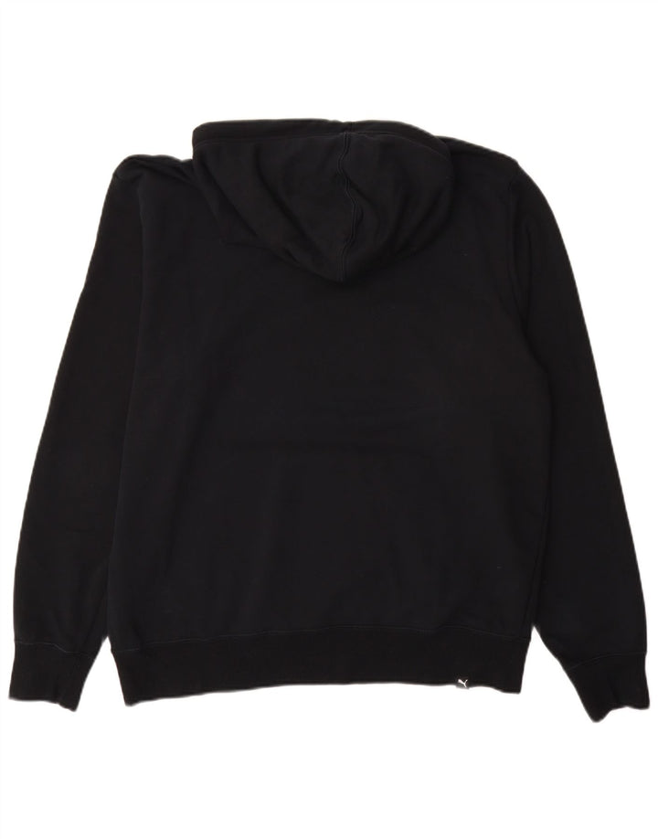 Мужской джемпер с капюшоном PUMA, большой черный, хлопок с цветными блоками