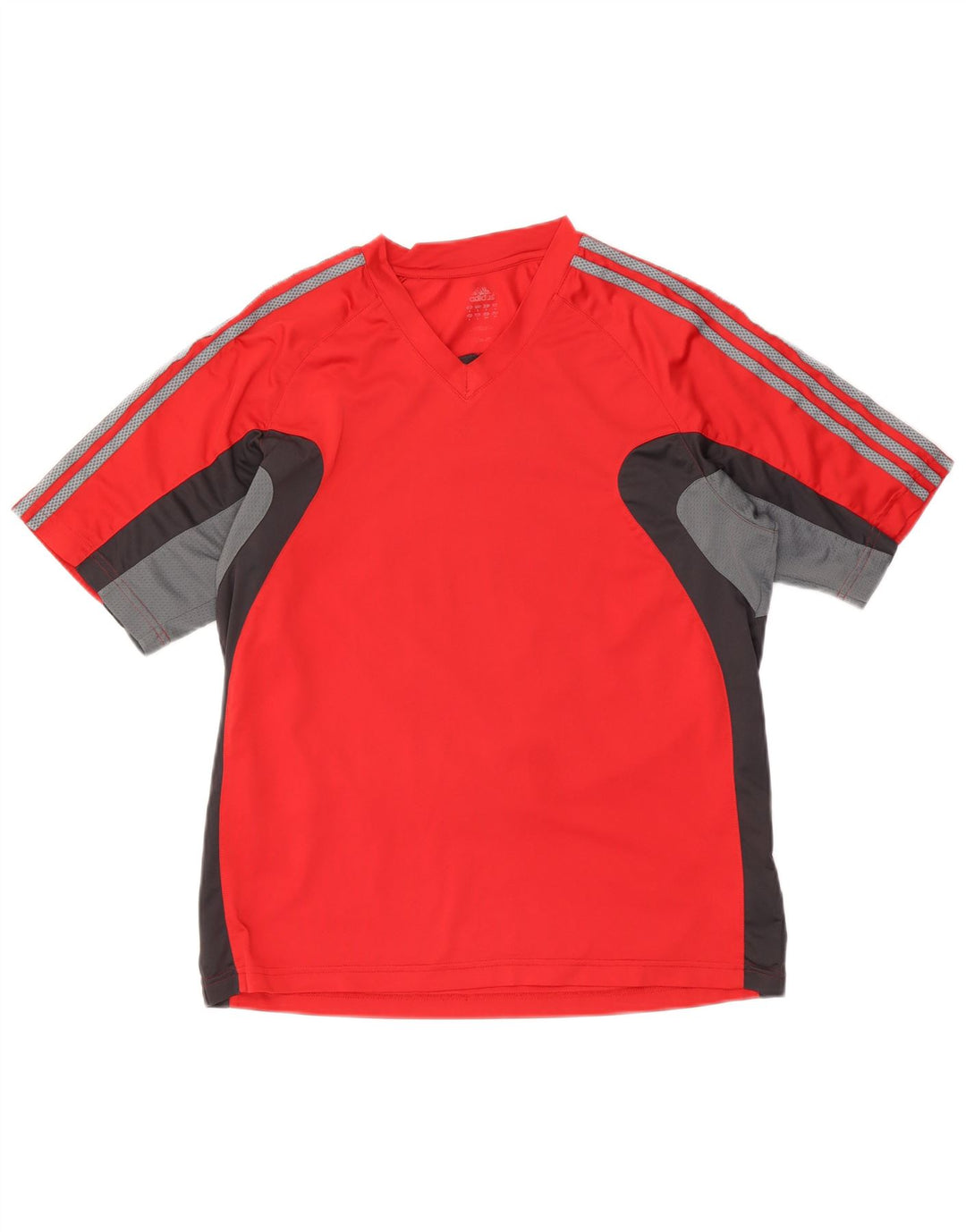 Мужская футболка Adidas Top Large Red из полиэстера с цветными блоками