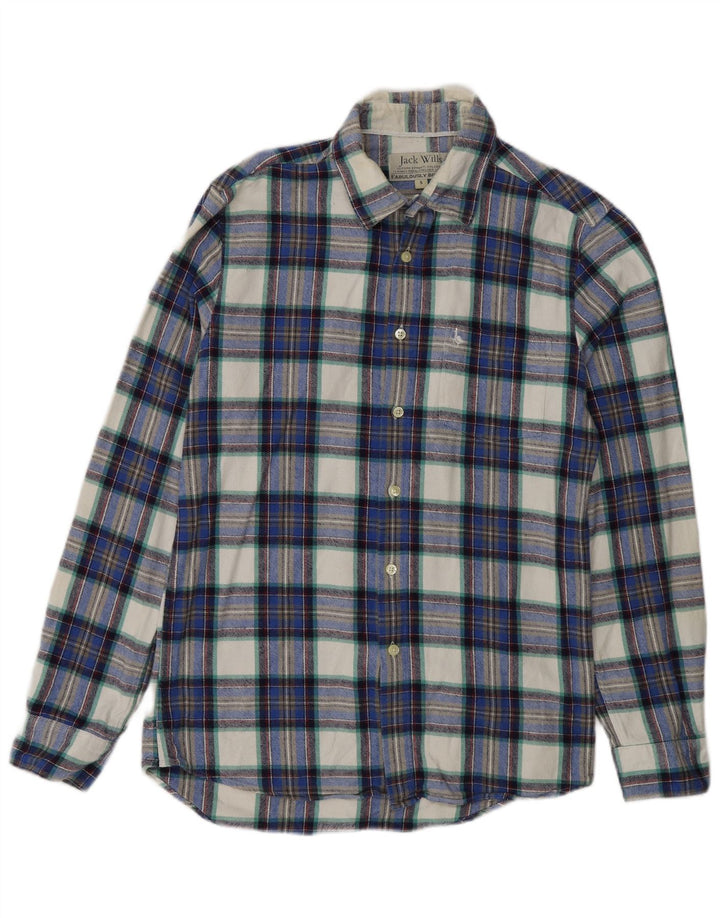 Мужская фланелевая рубашка Jack Wills, маленькая, темно-синяя, хлопковая в клетку