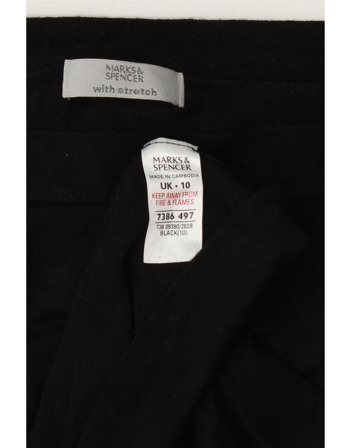 Женский топ с ресницами Marks & Spencer, рукав 3/4, UK 10, маленький, черный, вискоза