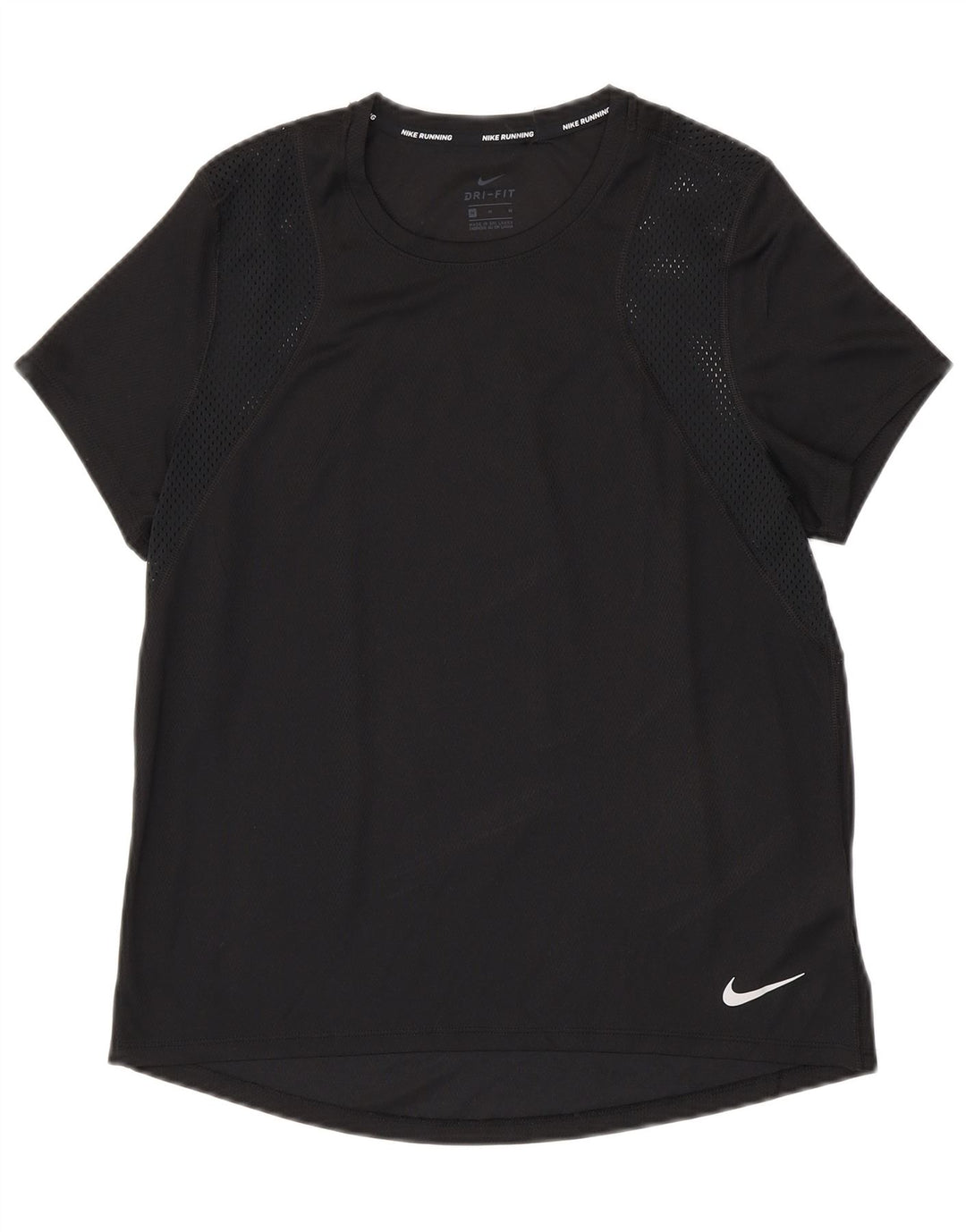 Женская футболка NIKE Dri Fit Top UK 14, средний черный полиэстер
