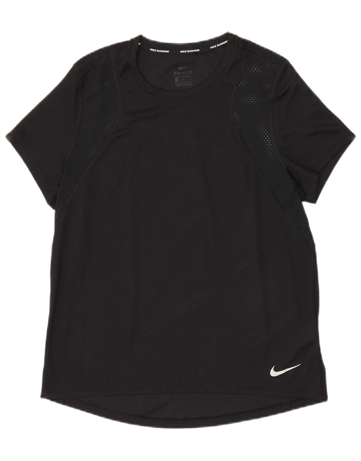 Женская футболка NIKE Dri Fit Top UK 14, средний черный полиэстер