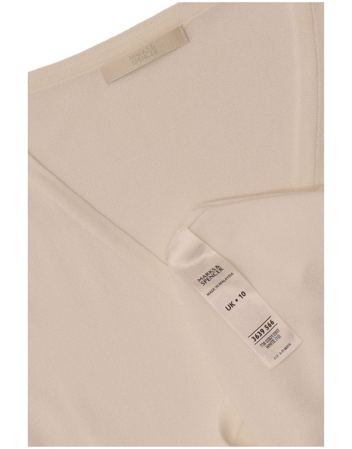 Женский кардиган с рукавом 3/4 Marks & Spencer UK 10, маленький белый