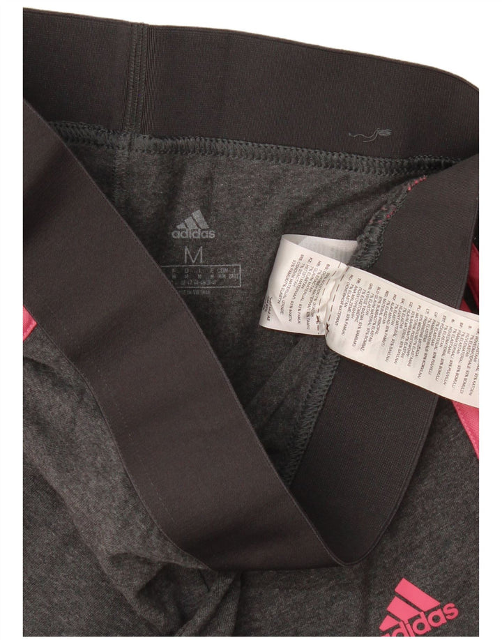 Женские леггинсы Adidas UK 12/14, хлопок среднего серого цвета