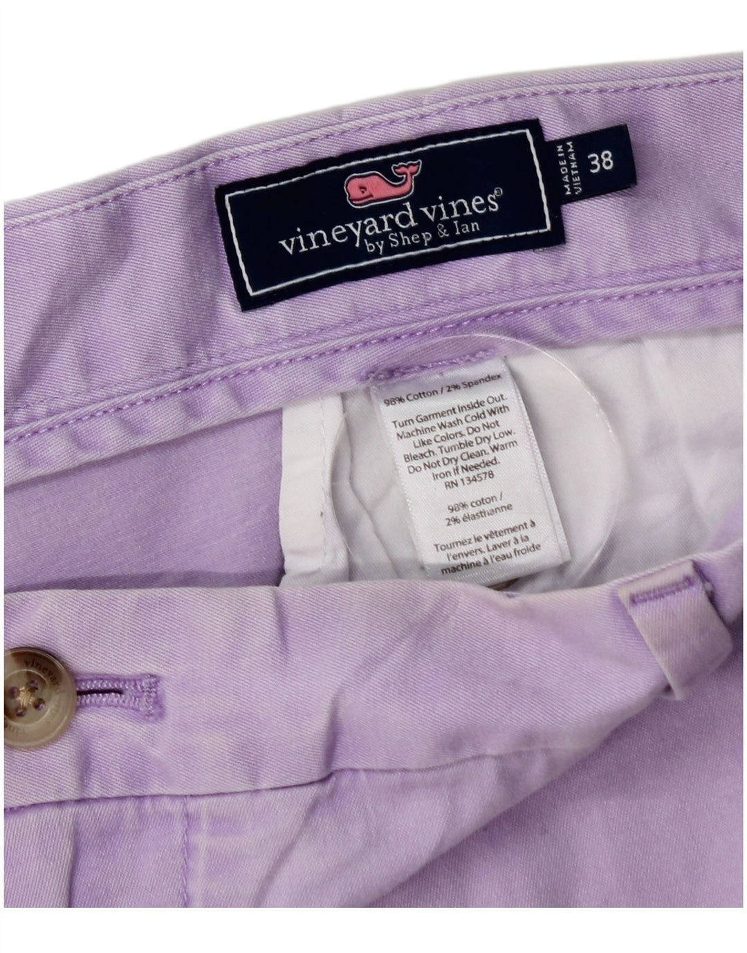 Мужские шорты чинос VINEYARD VINES W38 XL, фиолетовые, хлопок