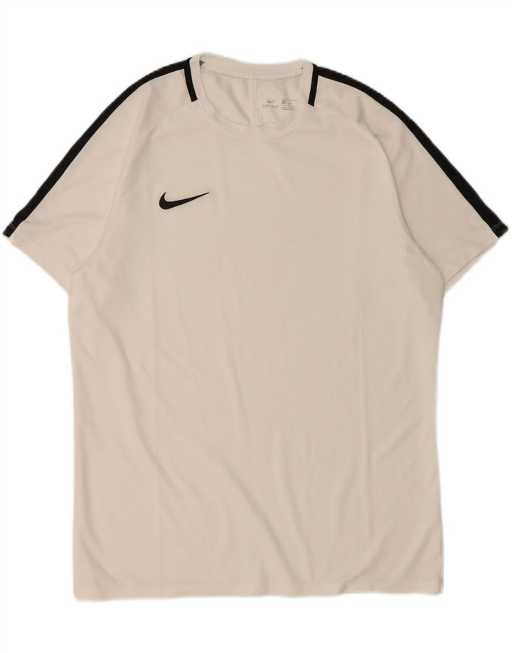 Мужская футболка Nike Dri Fit Top XL белого цвета с цветными блоками