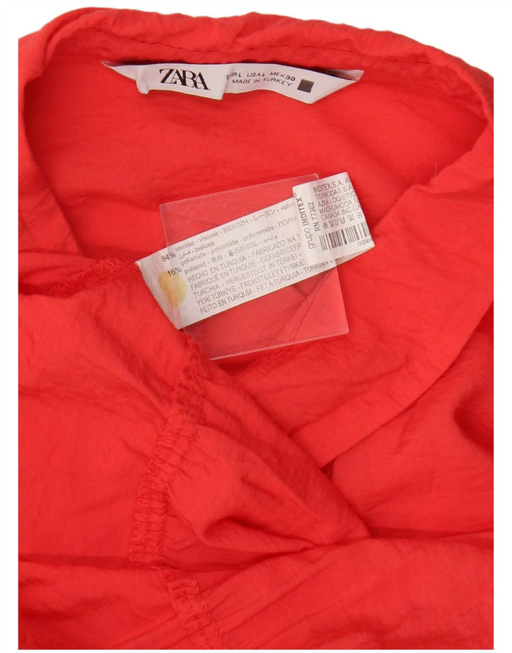 Женское базовое платье Zara UK 16, большой размер, оранжевая вискоза