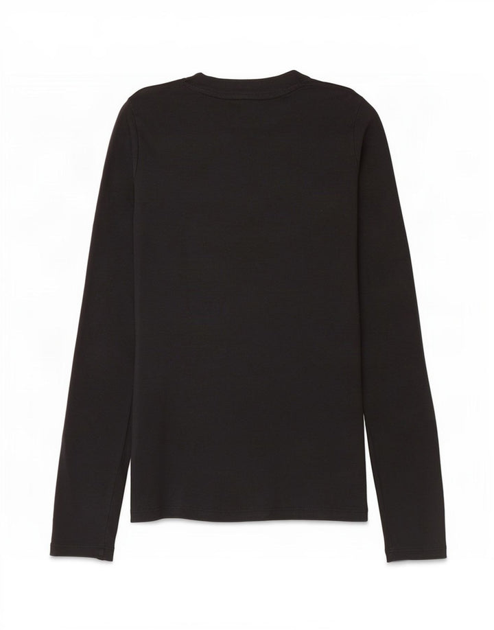 Женский топ Levi's с длинным рукавом UK 10, маленький черный хлопок