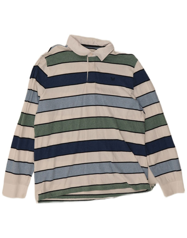 Crew Clothing Мужская рубашка-поло для регби с длинным рукавом XL в разноцветную полоску