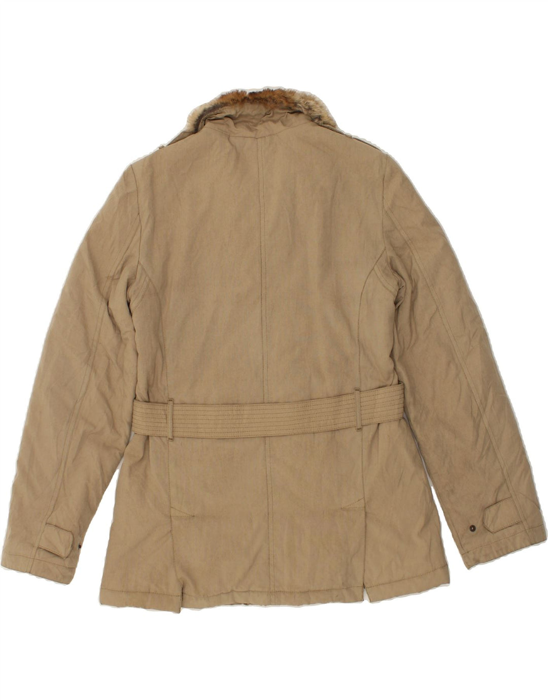 BEST COMPANY Womens Windbreaker Jacket UK 14 Medium Beige Polyamide | Vintage Best Company | Thrift | Second-Hand Best Company | Used Clothing | Messina Hembry 