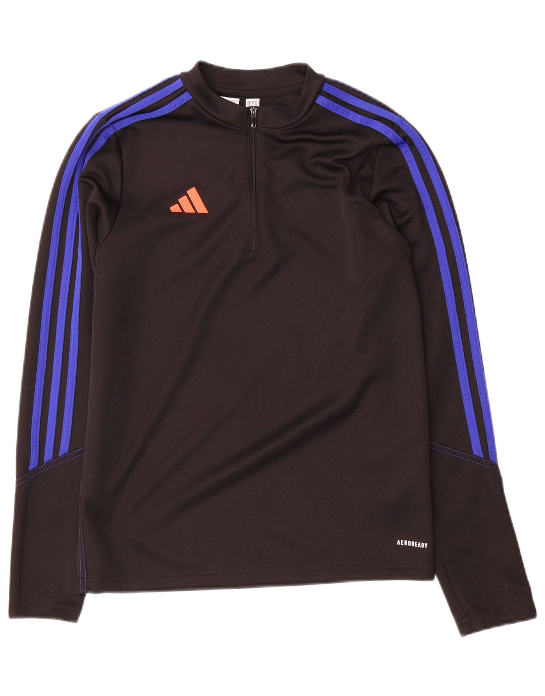 Пуловер с воротником на молнии Adidas для мальчиков Aeroready, черный спортивный костюм 13–14 лет